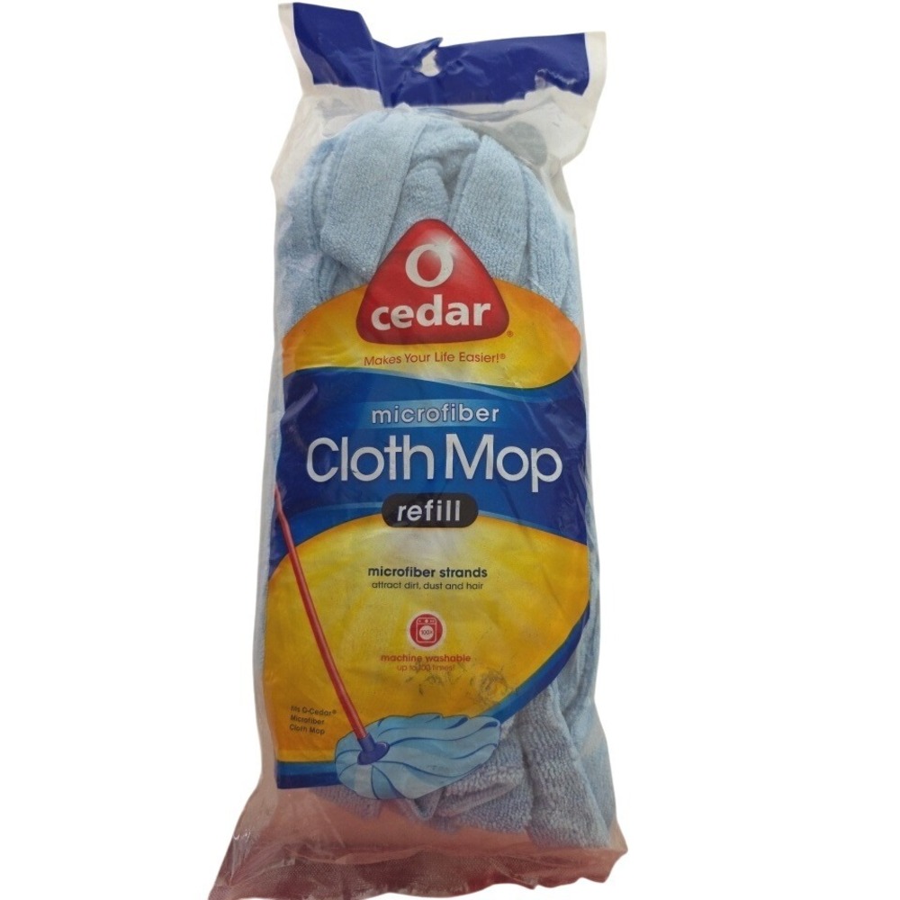 O-Cedar Microfiber Cloth Mop Refill Blue Machine Washable Replacement Head NEW